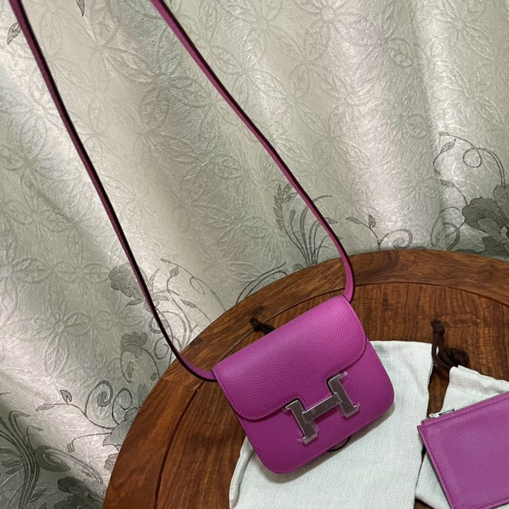 エルメス HERMES 063-H1081SYFZ　2022年最新入荷 コンスタンス スリム ミニ ポケット ウェストバッグ 斜め掛け ショルダーバッグ クロスボディバッグ レディースかばん