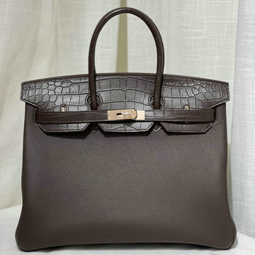 商品名称：エルメス HERMES 063-HBK35TEPMSK　2022年最新入荷 バーキン30 バッグ トップハンドルバッグ トートバッグ ハンドバッグ レディースかばん togoレザー クロコ革