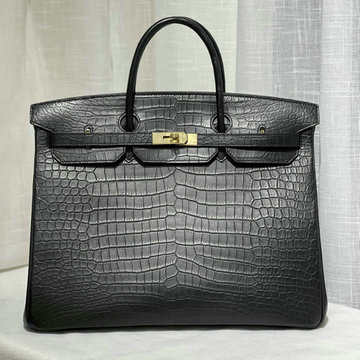 エルメス HERMES 063-HBK40EWJBK　2022年最新入荷 バーキン40 バッグ トップハンドルバッグ トートバッグ ハンドバッグ レディースかばん クロコ革