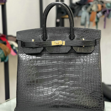 エルメス HERMES 063-HAC40EMJBK　2022年最新入荷 バーキン40 バッグ トップハンドルバッグ トートバッグ ハンドバッグ レディースかばん クロコ革