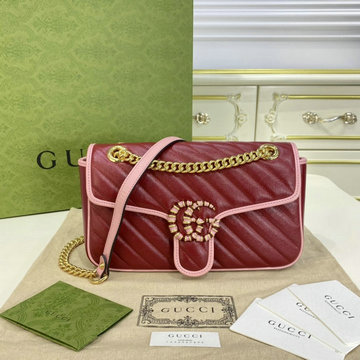 グッチ GUCCI 057-GG443497PRF　2022年最新入荷 GGマーモント スモール 斜め掛け ショルダーバッグ クロスボディバッグ レディースかばん カーフレザー