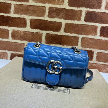 グッチ GUCCI 057-GG446744PLS　2022年最新入荷 GGマーモント スモール 斜め掛け ショルダーバッグ クロスボディバッグ レディースかばん カーフレザー