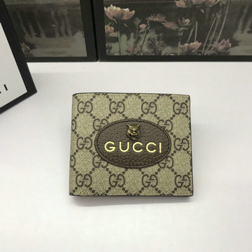 グッチ GUCCI 057-GG473954　2022年最新入荷 二つ折り短財布 ショートウォレット カードポケット 札入れ キャンパス レザー