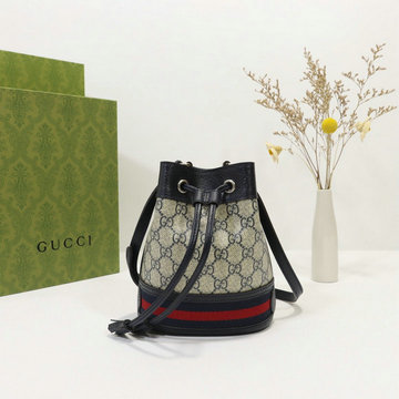 グッチ GUCCI 057-GG550620BLK　2022年最新入荷 オフィディア GG ミニ バケットバッグ 斜め掛け ショルダーバッグ ドローストリングバッグ キャンパス