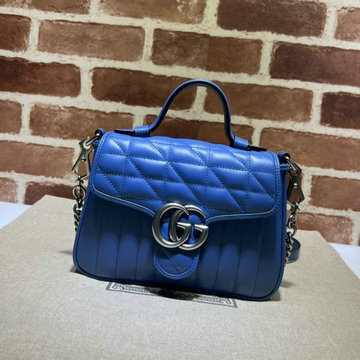 グッチ GUCCI 057-GG583571PLS　2022年最新入荷 GGマーモント ミニ トップハンドルバッグ 2way ショルダーバッグ クロスボディバッグ レディースかばん レザー