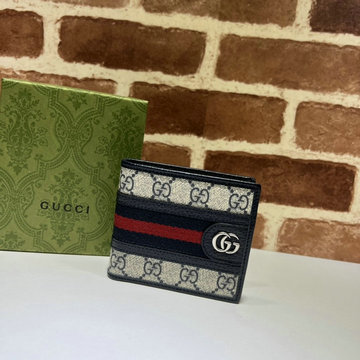 グッチ GUCCI 057-GG597606BLK　2022年最新入荷 二つ折り短財布 ショートウォレット カードケース 札入れ キャンパス