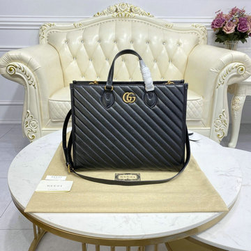 グッチ GUCCI 057-GG627332BK　2022年最新入荷 GG マーモント トートバッグ トップハンドルバッグ ハンドバッグ 2way ショルダーバッグ レザー