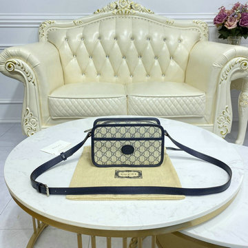 商品名称：グッチ GUCCI 057-GG658572NBL　2022年最新入荷 インターロッキングG付き ミニバッグ 斜め掛け ショルダーバッグ クロスボディバッグ キャンパス