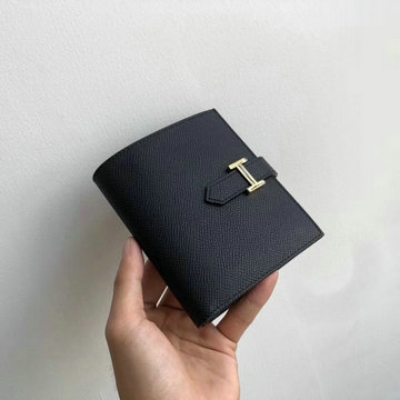 エルメス HERMES 063-HES20003SJBK　2022年最新入荷 ベアン コンパクト 二つ折り短財布 ショートウォレット 札入れ 小銭入れ カードケース ヴォーエプソン