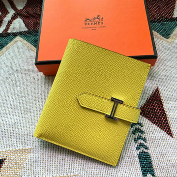 エルメス HERMES 063-HES20003SYNY　2022年最新入荷 ベアン コンパクト 二つ折り短財布 ショートウォレット 札入れ 小銭入れ カードケース ヴォーエプソン