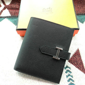 エルメス HERMES 063-HES20003SYBK　2022年最新入荷 ベアン コンパクト 二つ折り短財布 ショートウォレット 札入れ 小銭入れ カードケース ヴォーエプソン