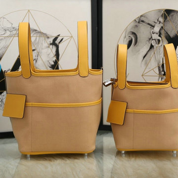 エルメス HERMES 063-HPT18ZPXY　2022年最新入荷 ピコタン バケットバッグ トートバッグ ハンドバッグ ショッピングバッグ レディースかばん