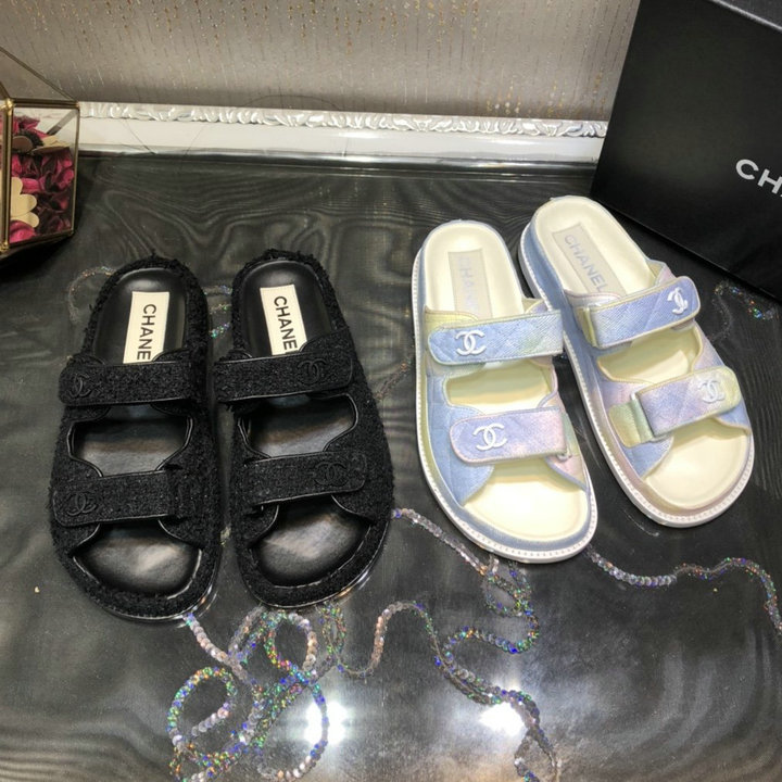 シャネル CHANEL 26-CHJ22004　2022年春夏最新入荷 厚底ミュール スライドサンダル サマーサンダル ビーチサンダル スリッパ レディースシューズ カーフレザー