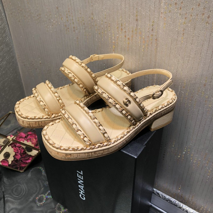 商品名称：シャネル CHANEL 26-CHJ22006　2022年春夏最新入荷 スリングバック ローヒールサンダル サマーサンダル ビーチサンダル レディースシューズ カーフレザー