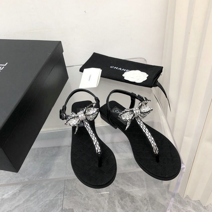 シャネル CHANEL 26-CHJ22018　2022年春夏最新入荷 スリングバック フリップフロップ ビーチサンダル サマーサンダル フラットシューズ レディースシューズ