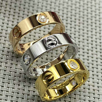カルティエ CARTIER YXBL-JZCA22002　2022年最新入荷 LOVE リング イヤモンド3個 指輪 アクセサリー ジェリー ダイヤモンド