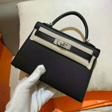 エルメス HERMES 063-HKL19YPYBK　2022年最新入荷 ミニ ケリー トートバッグ ハンドバッグ 2way 斜め掛け ショルダーバッグ レディースかばん ゴートスキン