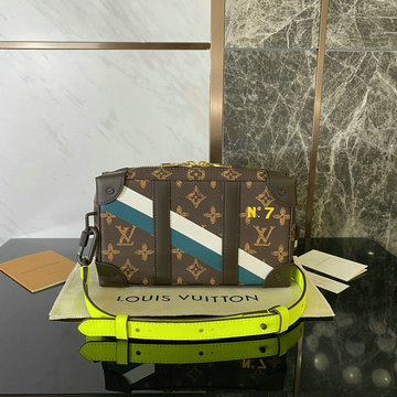 ルイヴィトン LOUISVUITTON 057-M81246　2022年最新入荷 ソフトトランク ウォレット 斜め掛け ショルダーバッグ スクエアバッグ クロスボディバッグ モノグラムキャンパス