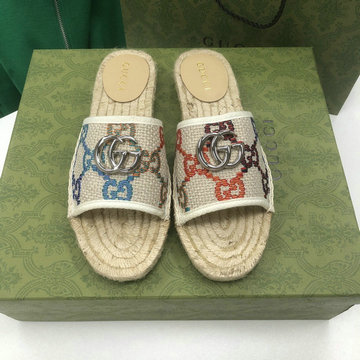グッチ GUCCI 26-GGJ22032X　2022年最新入荷 GGキルティング ウェメンズ エスパドリーユ サンダル フラットミュール スリッパ レディースシューズ キャンパス
