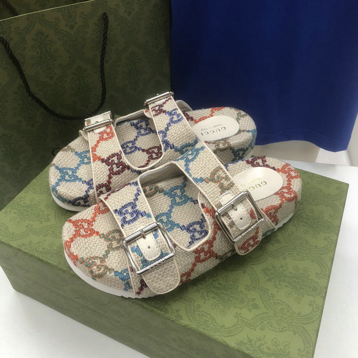 グッチ GUCCI 26-GGJ22039　2022年最新入荷 ウィメンズ フラットフォームミュール スライドサンダル 厚底サンダル サマーサンダル スリッパ 男女兼用