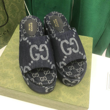 グッチ GUCCI 26-GGJ22043G　2022年最新入荷 ウィメンズ ウェッジソール スライドサンダル 厚底ミュール レディースシューズ 厚底シューズ キャンパス