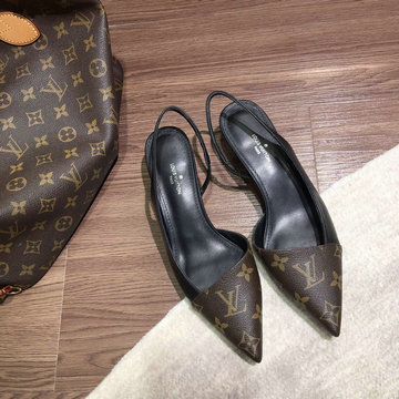 ルイヴィトン LOUISVUITTON 26-LVJ22019D　2022年最新入荷 シェリー イン パンプス ローヒールシューズ スリングパック ピンヒール レディースシューズ
