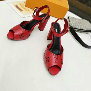 ルイヴィトン LOUISVUITTON 26-LVJ22023GQ　2022年最新入荷 ハイヒールサンダル スクエアヒールサンダル レディースシューズ 靴 オープンとう
