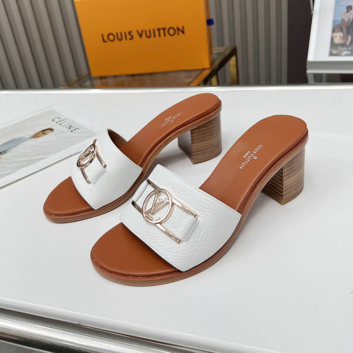 ルイヴィトン LOUISVUITTON 26-LVJ22024GP　2022年最新入荷 ロックイット ライン ミュール スライドサンダル レディーススリッパ ローヒールサンダル サマーサンダル