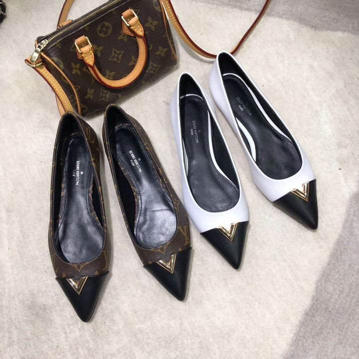 ルイヴィトン LOUISVUITTON 26-LVJ22017P　2022年最新入荷 ハートブレイカー ライン パンプス フラットシューズ レディースシューズ 靴