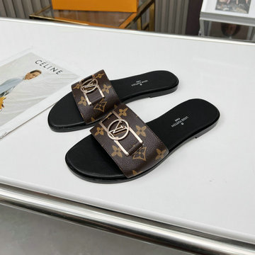 ルイヴィトン LOUISVUITTON 26-LVJ22024PL　2022年最新入荷 ロックイット ライン ミュール スライドサンダル レディーススリッパ フラットサンダル サマーサンダル