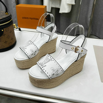 ルイヴィトン LOUISVUITTON 26-LVJ22027P　2022年最新入荷 スターボード ライン サンダル ウェッジソール 厚底サンダル レディースシューズ ロープソール