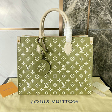 ルイヴィトン LOUISVUITTON 057-M46060　2022年最新入荷 オンザゴー MM ハンドバッグ トートバッグ ママバッグ ショッピングバッグ ウィメンズかばん グレインレザー