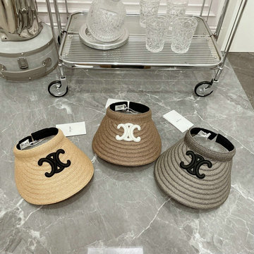 商品名称：セリーヌ CELINE AN-MZCE22003　2022年最新入荷 トリオンフバイザー ハット 日焼け止め 帽子 トリオンフ刺繍ロゴ