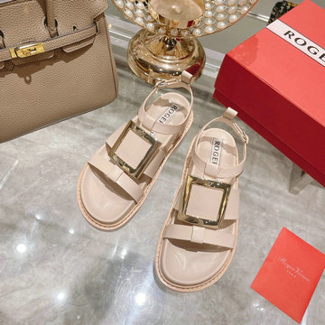 商品名称：ロジェヴィヴィエ ROGER VIVIER 26-RVJ22002P　2022年最新入荷 ヴィヴ レンジャー ストラス バックル ヌバック サンダル 厚底サンダル サマーサンダル レディースシューズ