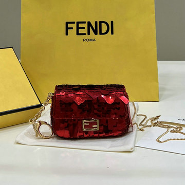 フェンディ FENDI 168-FD0136ZRD　2021年最新入荷 バゲットポーチ ミニ クラッチバッグ 小銭入れ 短財布 手持ちかばん