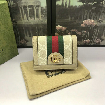 GUCCI グッチ 057-GG523155BQH　2022年最新入荷 GGフローラ カードケース コイン 紙幣入れ付き コインケース 二つ折り短財布