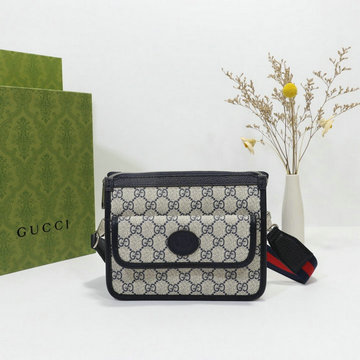 グッチ GUCCI 057-GG674164BLS　2022年最新作 インターロッキングG付き 斜め掛け ショルダーバッグ クロスボディバッグ メンズかばん キャンパス
