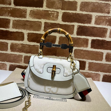 グッチ GUCCI 057-GG675797GBS　2022年最新作 スモール ジャンボ GG バンブーバッグ トップハンドルバッグ トートバッグ ハンドバッグ 斜め掛け ショルダーバッグ