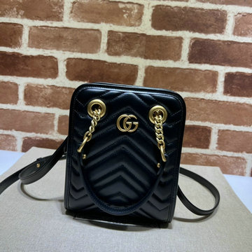 グッチ GUCCI 057-GG696123BK　2022年最新作 GGマーモント キルティング ミニバッグ トートバッグ 斜め掛け ショルダーバッグ スクエアバッグ クロスボディバッグ