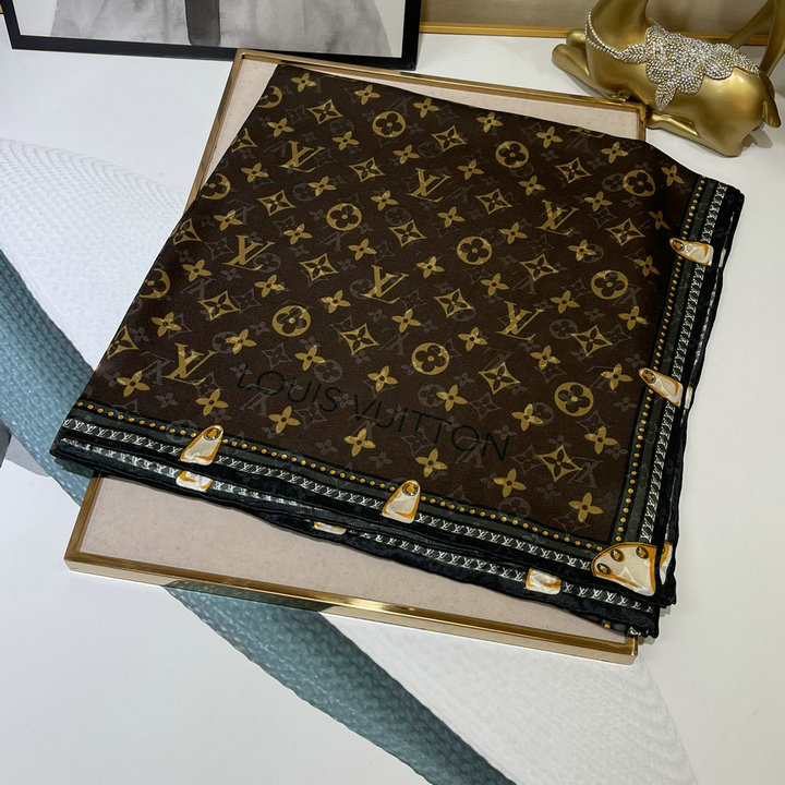 ルイヴィトン LOUISVUITTON AN-WJLV22004　2022年最新入荷 マフラー スカーフ ストール ショール シルク
