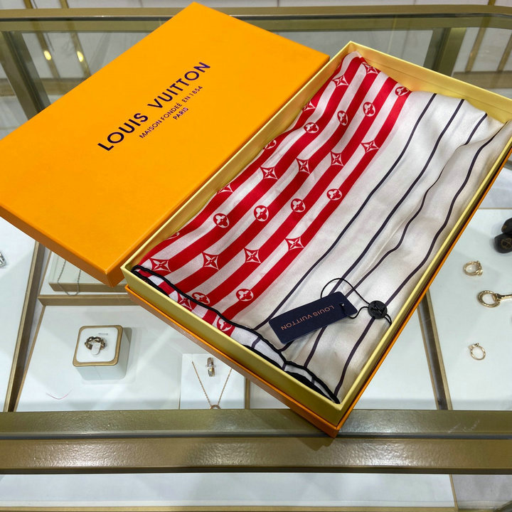 ルイヴィトン LOUISVUITTON AN-WJLV22010　2022年最新入荷 マフラー スカーフ ストール ショール シルク