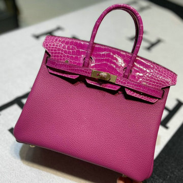 エルメス HERMES 063-HBK25TEGQJTH　2022年最新入荷 バーキンバッグ トップハンドルバッグ トートバッグ ハンドバッグ レディースかばん TOGO革 クロコ革