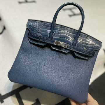 エルメス HERMES 063-HBK25TEGQYZL　2022年最新入荷 バーキンバッグ トップハンドルバッグ トートバッグ ハンドバッグ レディースかばん TOGO革 クロコ革