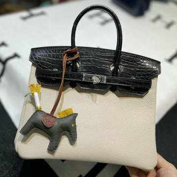 エルメス HERMES 063-HBK25TEWPYBS　2022年最新入荷 バーキンバッグ トップハンドルバッグ トートバッグ ハンドバッグ レディースかばん TOGO革 クロコ革