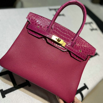 商品名称：エルメス HERMES 063-HBK30TENQJJH　2022年最新入荷 バーキンバッグ トップハンドルバッグ トートバッグ ハンドバッグ レディースかばん TOGO革 クロコ革