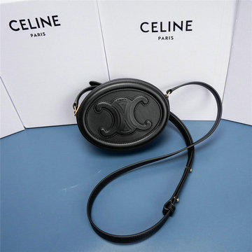 商品名称：セリーヌ CELINE DD-CE198603BK　2022年最新入荷 オーバルバッグ キュイル トリオンフ 斜め掛け ショルダーバッグ クロスボディバッグ レディースかばん カーフスキン