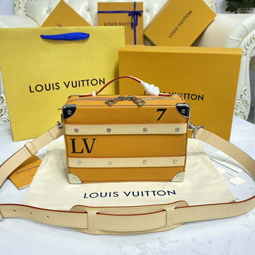 ルイヴィトン LOUISVUITTON 057-M59669　2022年最新入荷 ハンドル ソフトトランク トートバッグ 2way ショルダーバッグ スーツケーススタイル カーフレザー