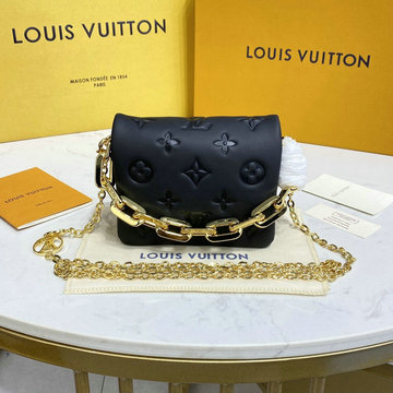 ルイヴィトン LOUISVUITTON 057-M81125　2022年最新入荷 クッサン MINI チェーン 斜め掛け ショルダーバッグ クロスボディバッグ レディースかばん ラムレザー