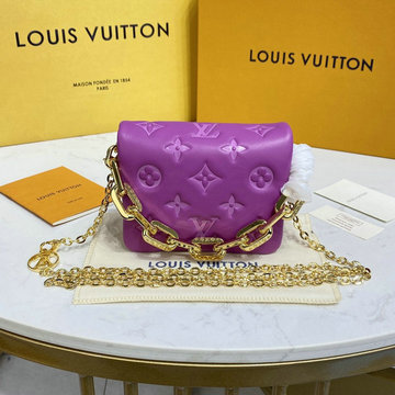 商品名称：ルイヴィトン LOUISVUITTON 057-M81127　2022年最新入荷 クッサン MINI チェーン 斜め掛け ショルダーバッグ クロスボディバッグ レディースかばん ラムレザー