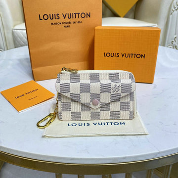 ルイヴィトン LOUISVUITTON 057-N60498　2022年最新入荷 ポルト カルト レクト ヴェルソ カードケース キーケース ファスナー長財布 小銭入れ ダミエアズールキャンパス